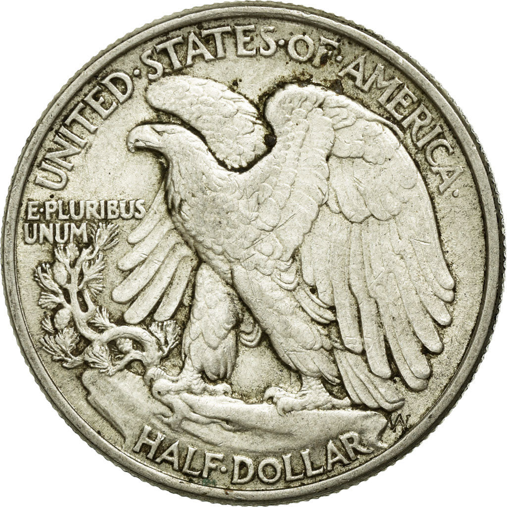 Coin, United States, Walking Liberty Half Dollar, Half Dollar, 1945, U.S. Mint