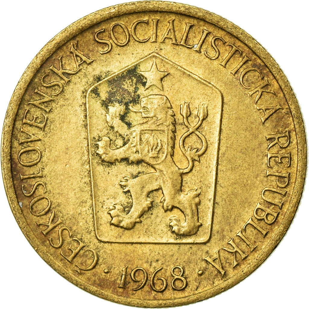 Coin, Czechoslovakia, Koruna, 1968, VF(30-35), Aluminum-Bronze, KM:50