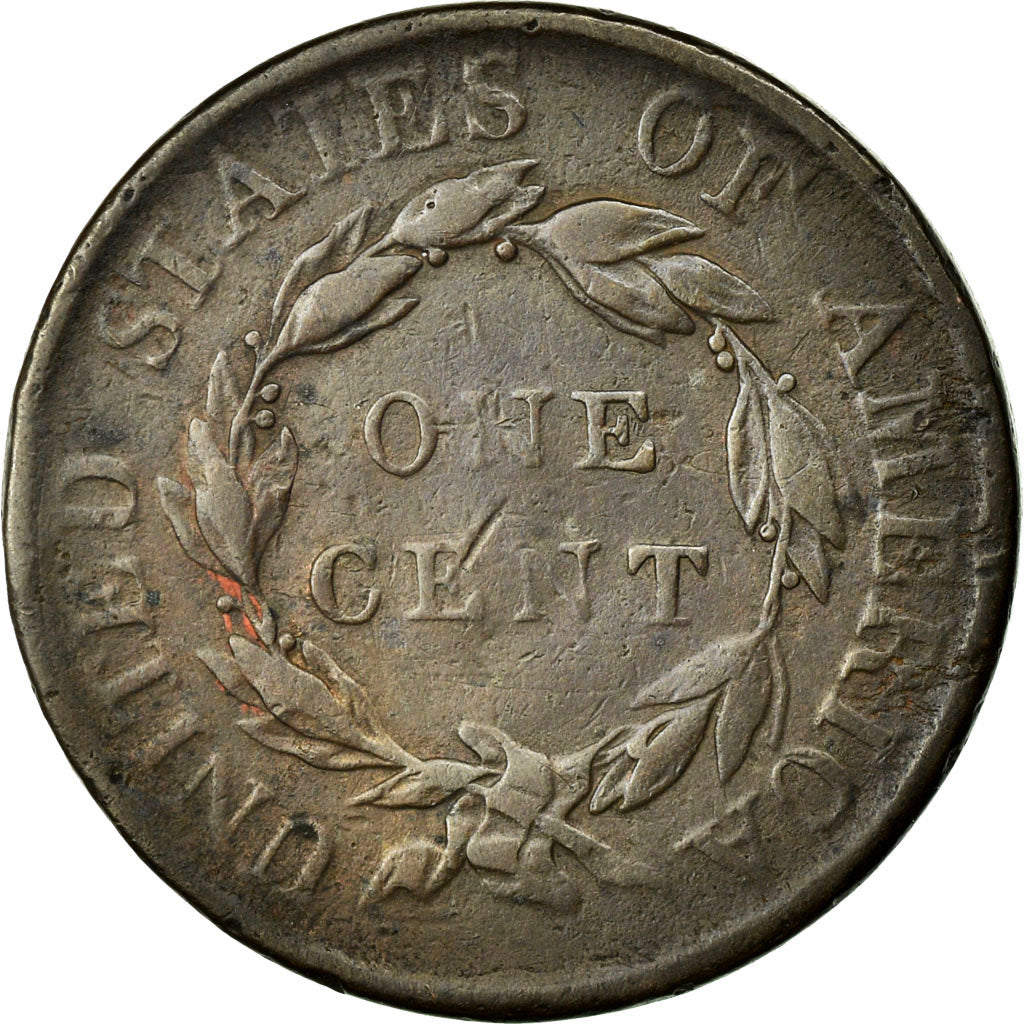 Coin, United States, Coronet Cent, Cent, 1818, U.S. Mint, Philadelphia