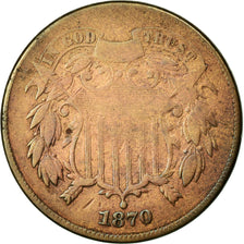 Monnaie, États-Unis, 2 Cents, 1870, U.S. Mint, Philadelphie, TTB