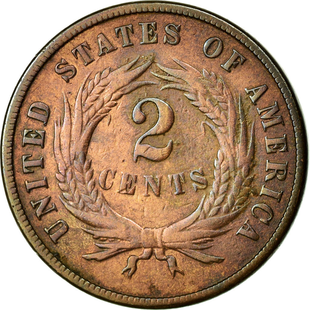 Monnaie, États-Unis, 2 Cents, 1870, U.S. Mint, Philadelphie, TTB