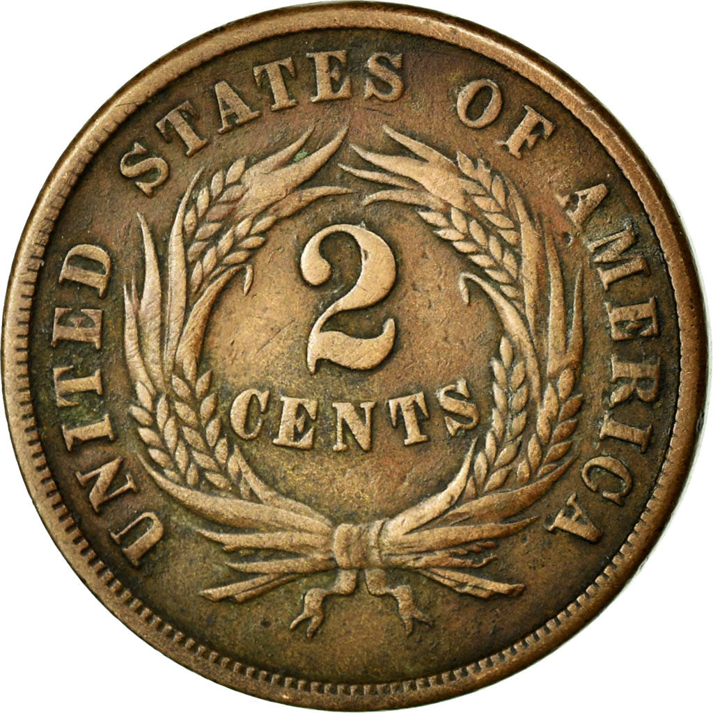 Monnaie, États-Unis, 2 Cents, 1864, U.S. Mint, Philadelphie, TTB