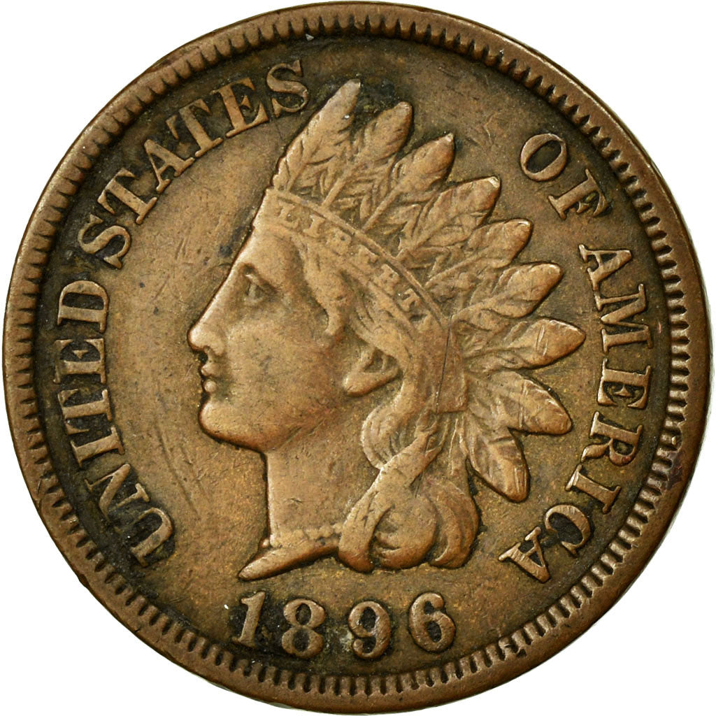 Coin, United States, Indian Head Cent, Cent, 1896, U.S. Mint, Philadelphia