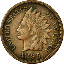 Coin, United States, Indian Head Cent, Cent, 1896, U.S. Mint, Philadelphia
