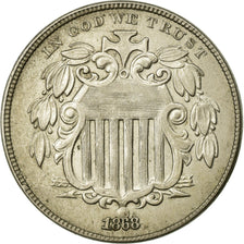 Coin, United States, Shield Nickel, 5 Cents, 1868, U.S. Mint, Philadelphia