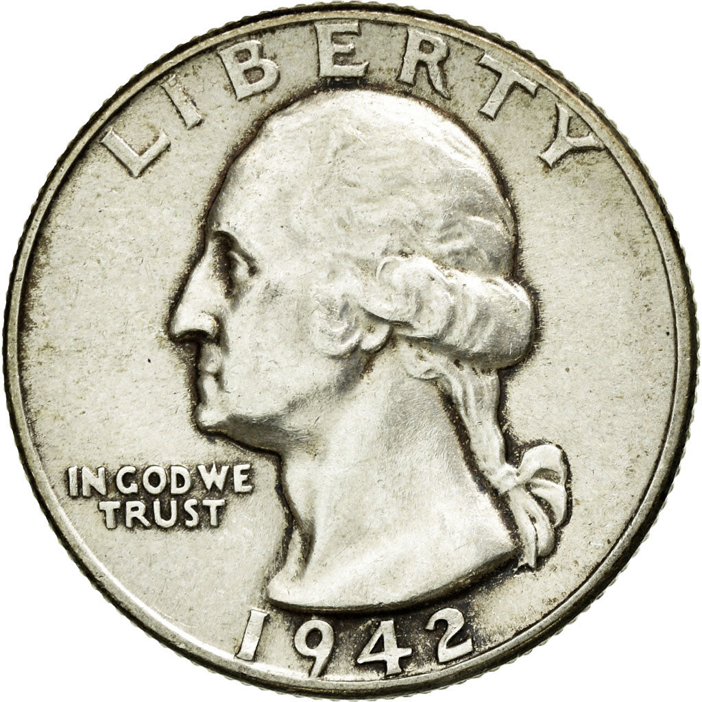 Coin, United States, Washington Quarter, Quarter, 1942, U.S. Mint, Philadelphia