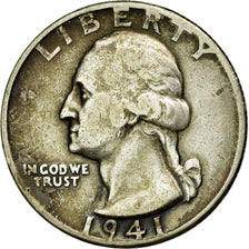 Coin, United States, Washington Quarter, Quarter, 1941, U.S. Mint, Philadelphia