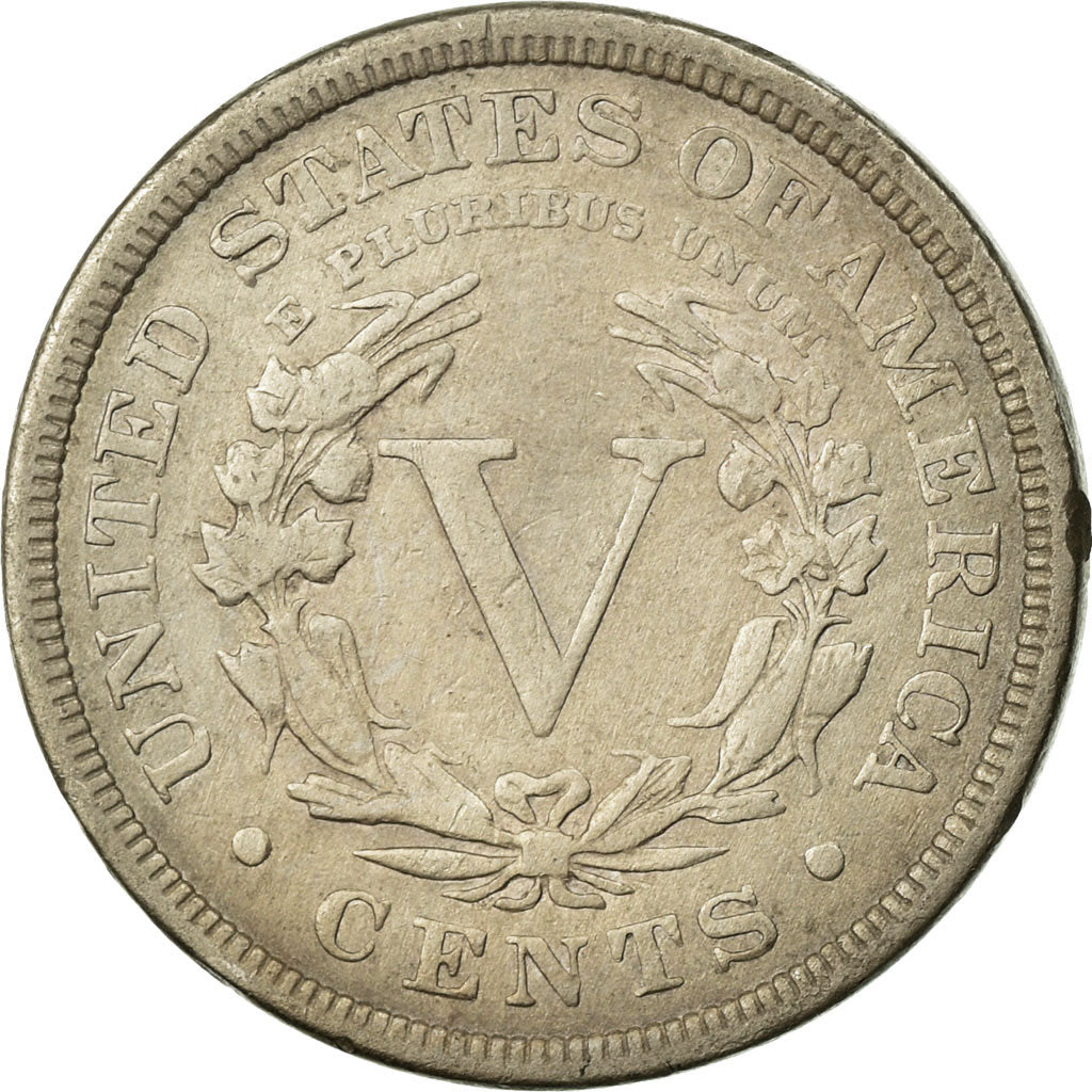 Coin, United States, Liberty Nickel, 5 Cents, 1897, U.S. Mint, Philadelphia