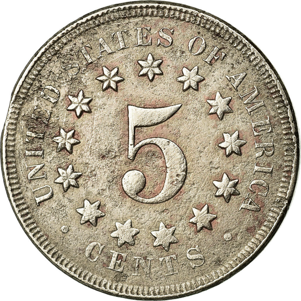 Monnaie, États-Unis, Shield Nickel, 5 Cents, 1867, U.S. Mint, Philadelphie, B+