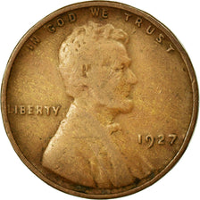 Coin, United States, Lincoln Cent, Cent, 1927, U.S. Mint, Philadelphia