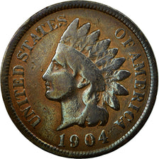 Coin, United States, Indian Head Cent, Cent, 1904, U.S. Mint, Philadelphia