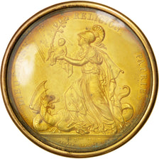 FRANCE, History, Louis XVIII, Medal, MS(60-62), Brass, 52, 17.80