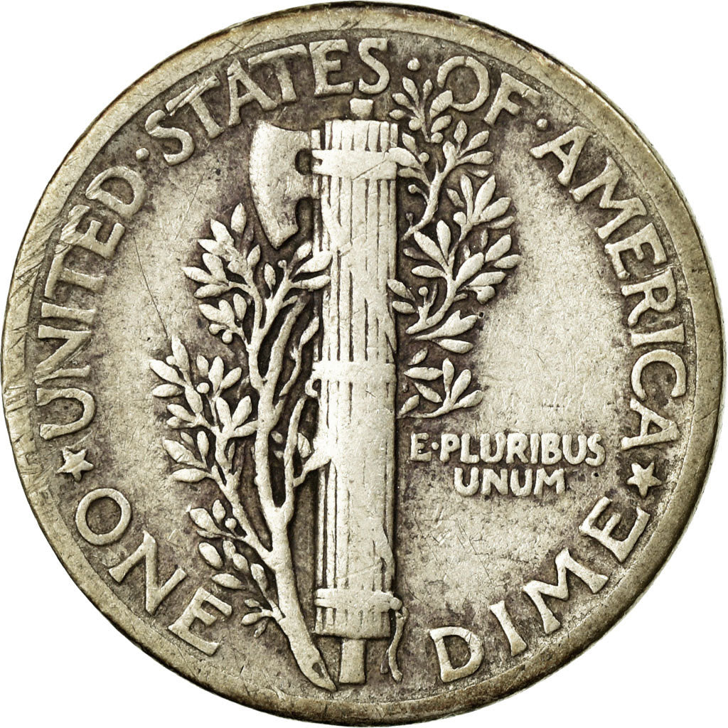 Monnaie, États-Unis, Mercury Dime, Dime, 1939, U.S. Mint, Philadelphie, TB+