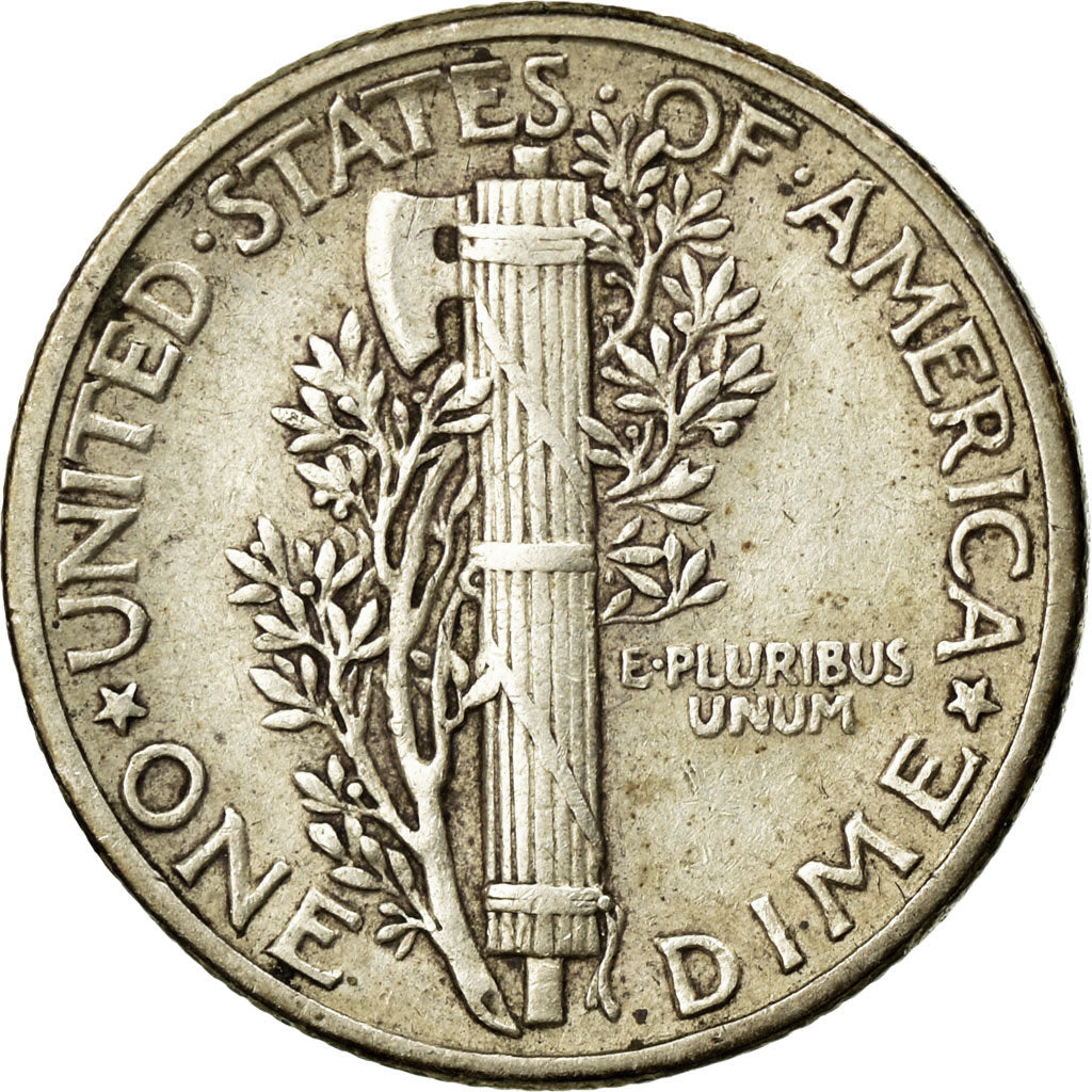 Moneda, Estados Unidos, Mercury Dime, Dime, 1943, U.S. Mint, Philadelphia, MBC