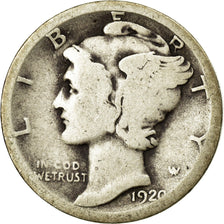 Coin, United States, Mercury Dime, Dime, 1920, U.S. Mint, Philadelphia