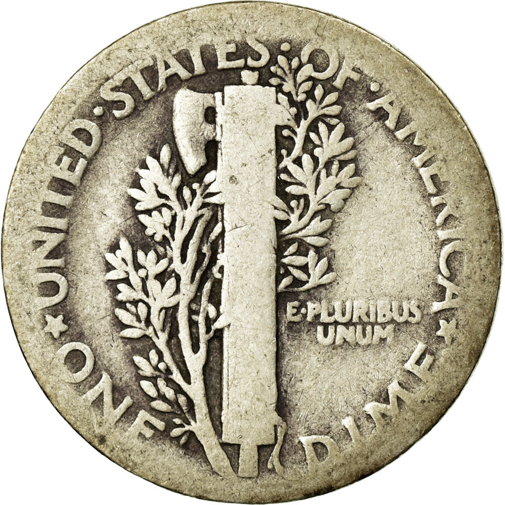Coin, United States, Mercury Dime, Dime, 1920, U.S. Mint, Philadelphia