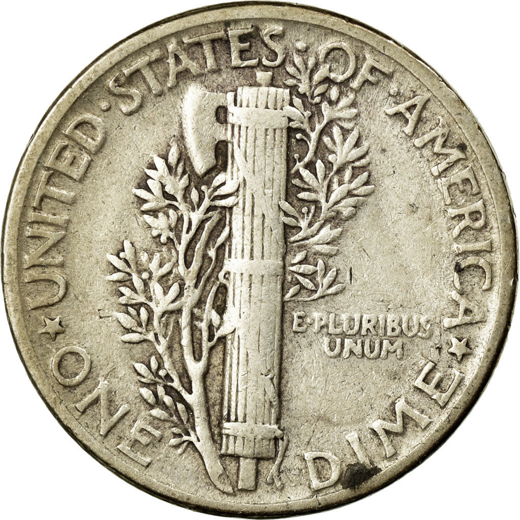 Coin, United States, Mercury Dime, Dime, 1945, U.S. Mint, Philadelphia