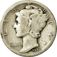 Monnaie, États-Unis, Mercury Dime, Dime, 1926, U.S. Mint, Philadelphie, TB