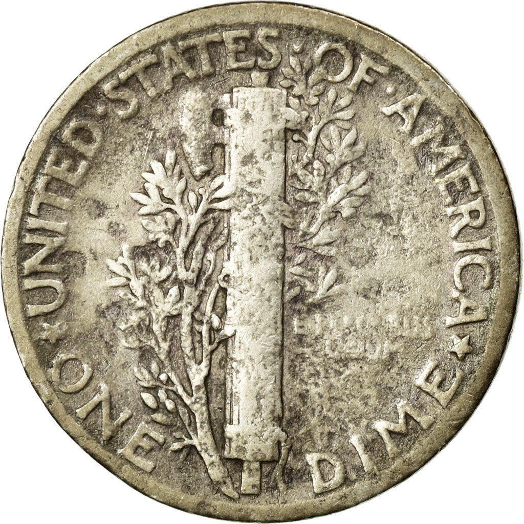 Coin, United States, Mercury Dime, Dime, 1934, U.S. Mint, Philadelphia