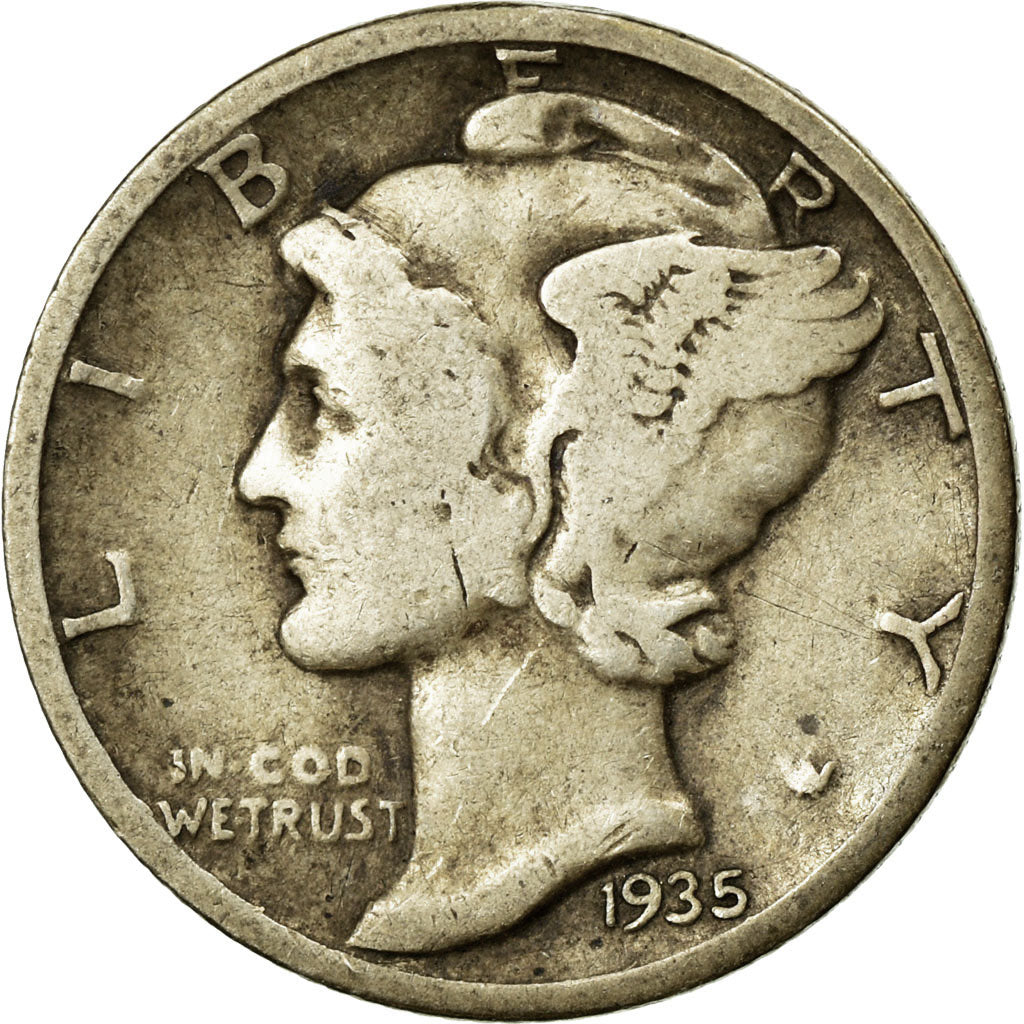 Münze, Vereinigte Staaten, Mercury Dime, Dime, 1935, U.S. Mint, Philadelphia