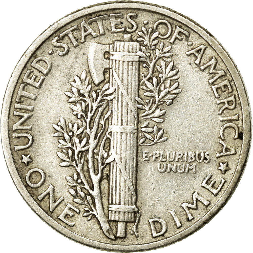 Coin, United States, Mercury Dime, Dime, 1943, U.S. Mint, Philadelphia