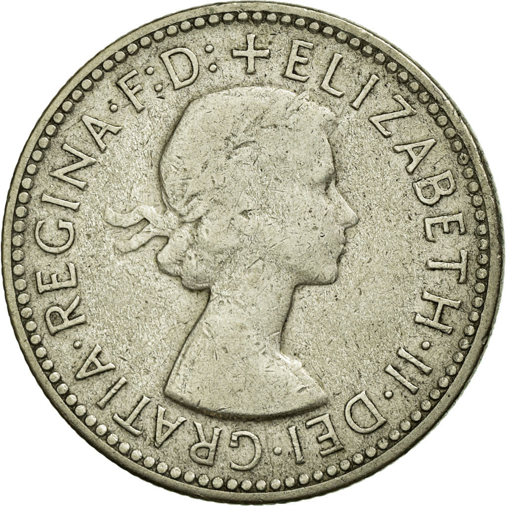 Coin, Australia, Elizabeth II, Shilling, 1955, Melbourne, EF(40-45), Silver