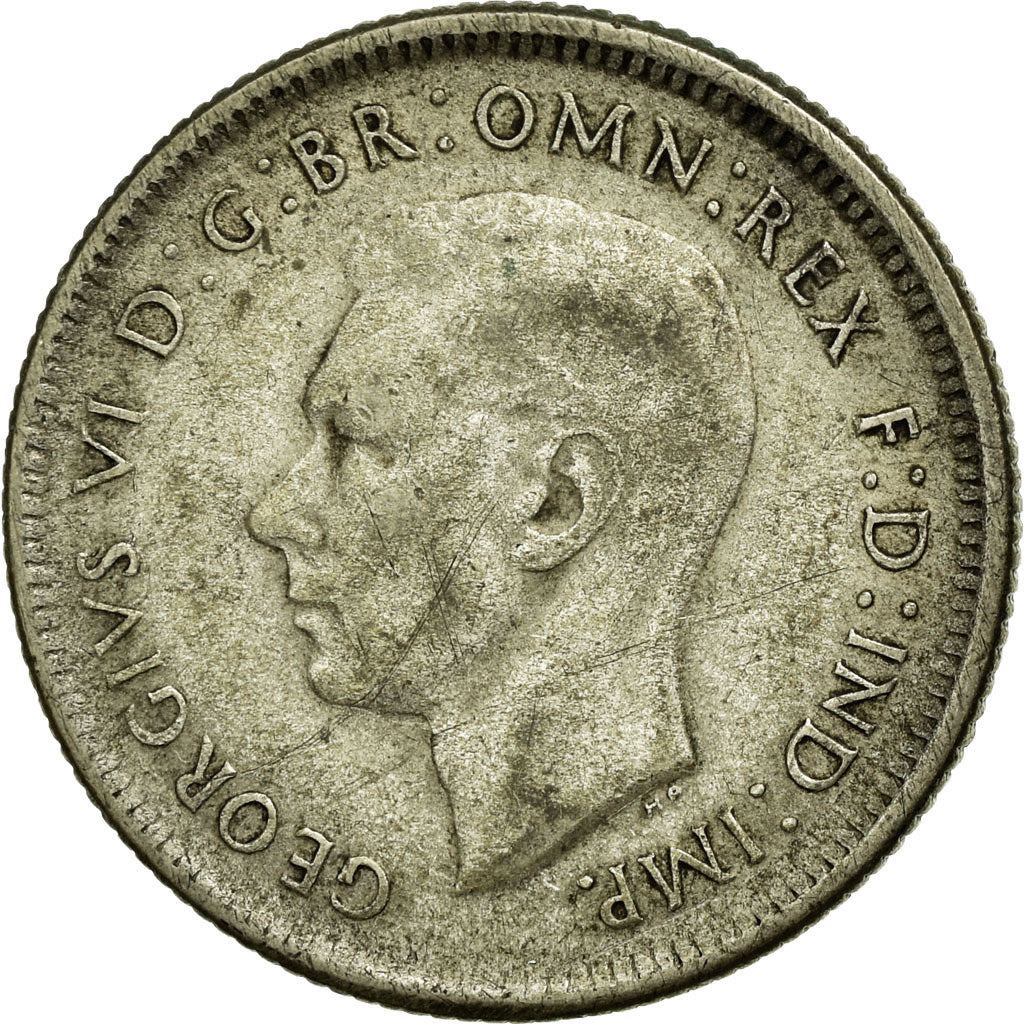 Coin, Australia, George VI, Shilling, 1946, Melbourne, VF(30-35), Silver, KM:39a