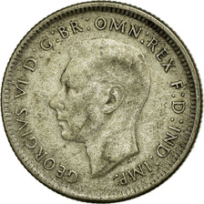 Coin, Australia, George VI, Shilling, 1946, Melbourne, VF(30-35), Silver, KM:39a