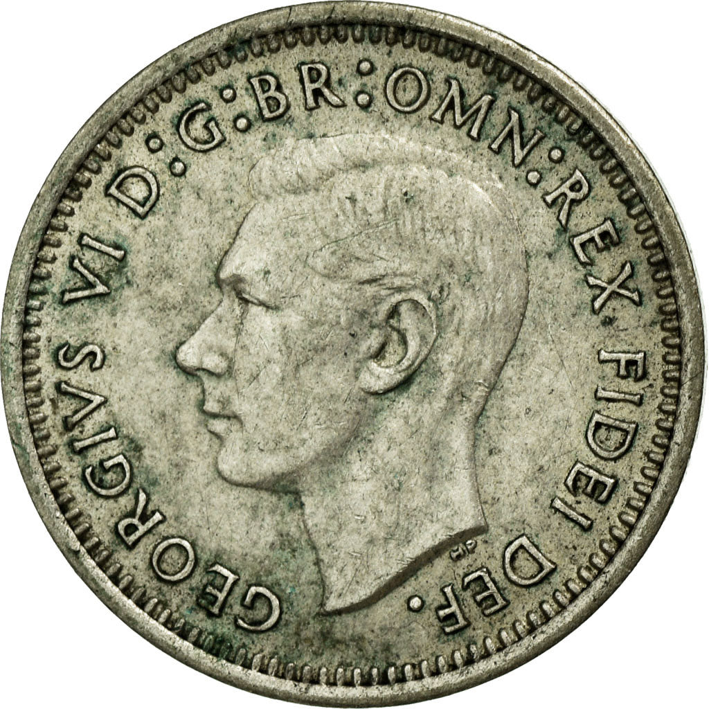 Munten, Australië, George VI, Threepence, 1951, ZF, Zilver, KM:44