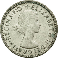 Coin, Australia, Elizabeth II, Sixpence, 1963, Melbourne, EF(40-45), Silver