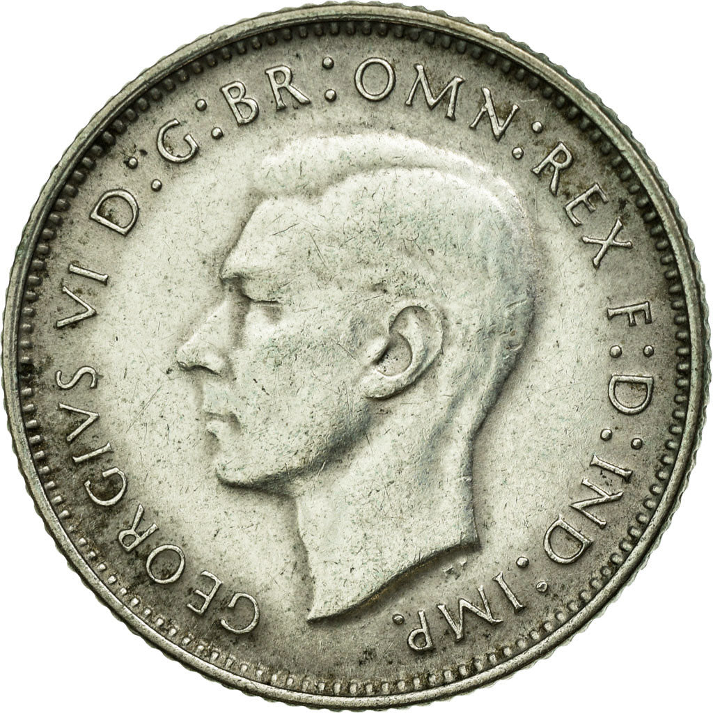 Coin, Australia, George VI, Sixpence, 1948, Melbourne, EF(40-45), Silver, KM:38a