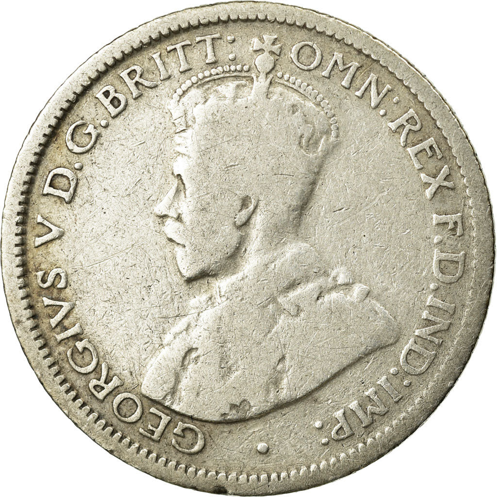 Coin, Australia, George V, Sixpence, 1925, Melbourne, EF(40-45), Silver, KM:25