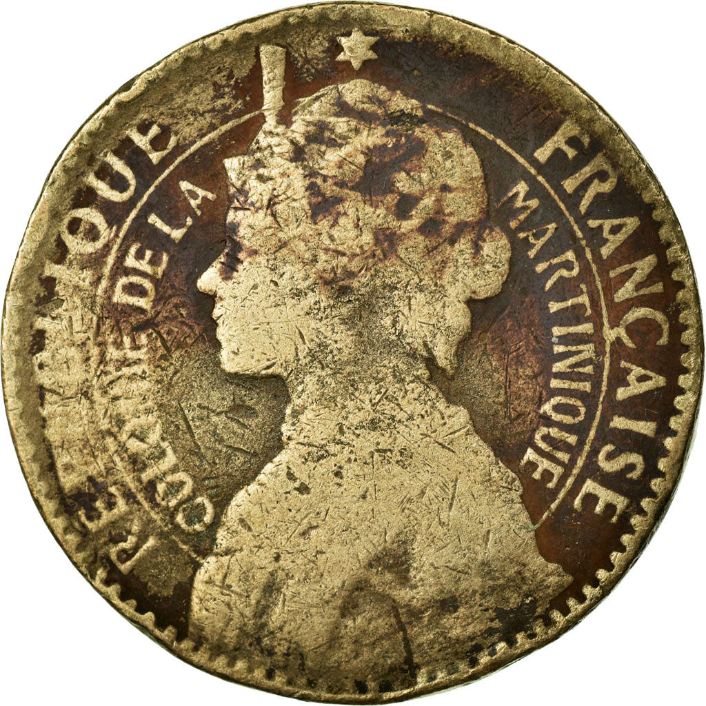 Monnaie, Martinique, Franc, 1897, Paris, TB, Copper-nickel, KM:41