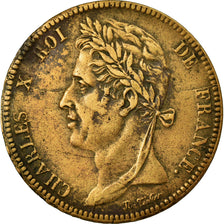 Coin, FRENCH COLONIES, Charles X, 5 Centimes, 1828, Paris, VF(30-35), Bronze