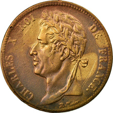 Coin, FRENCH COLONIES, Charles X, 5 Centimes, 1825, Paris, VF(30-35), Bronze