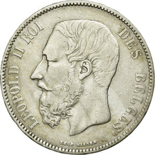 Coin, Belgium, Leopold II, 5 Francs, 5 Frank, 1870, EF(40-45), Silver, KM:24