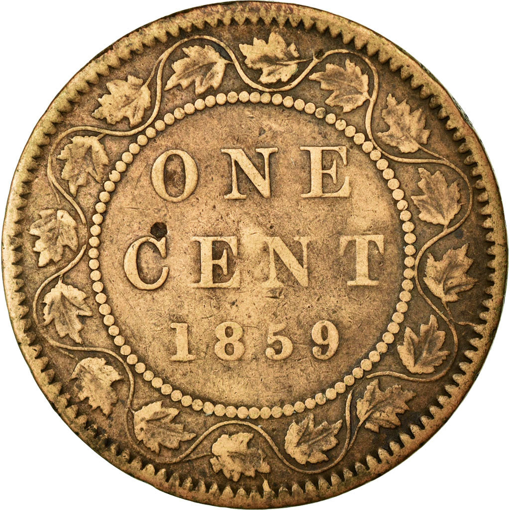 Coin, Canada, Victoria, Cent, 1859, Royal Canadian Mint, Ottawa, VF(20-25)