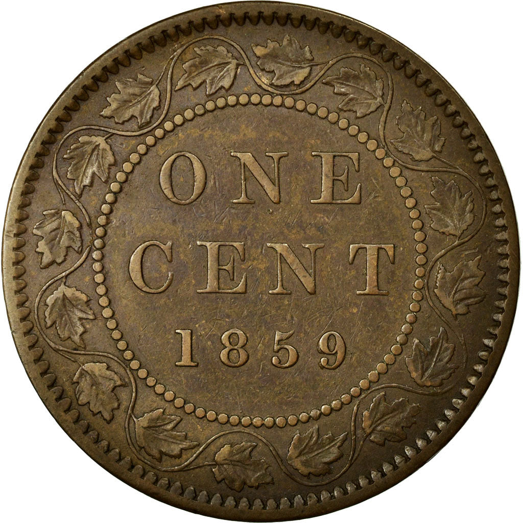 Coin, Canada, Victoria, Cent, 1859, Royal Canadian Mint, Ottawa, EF(40-45)