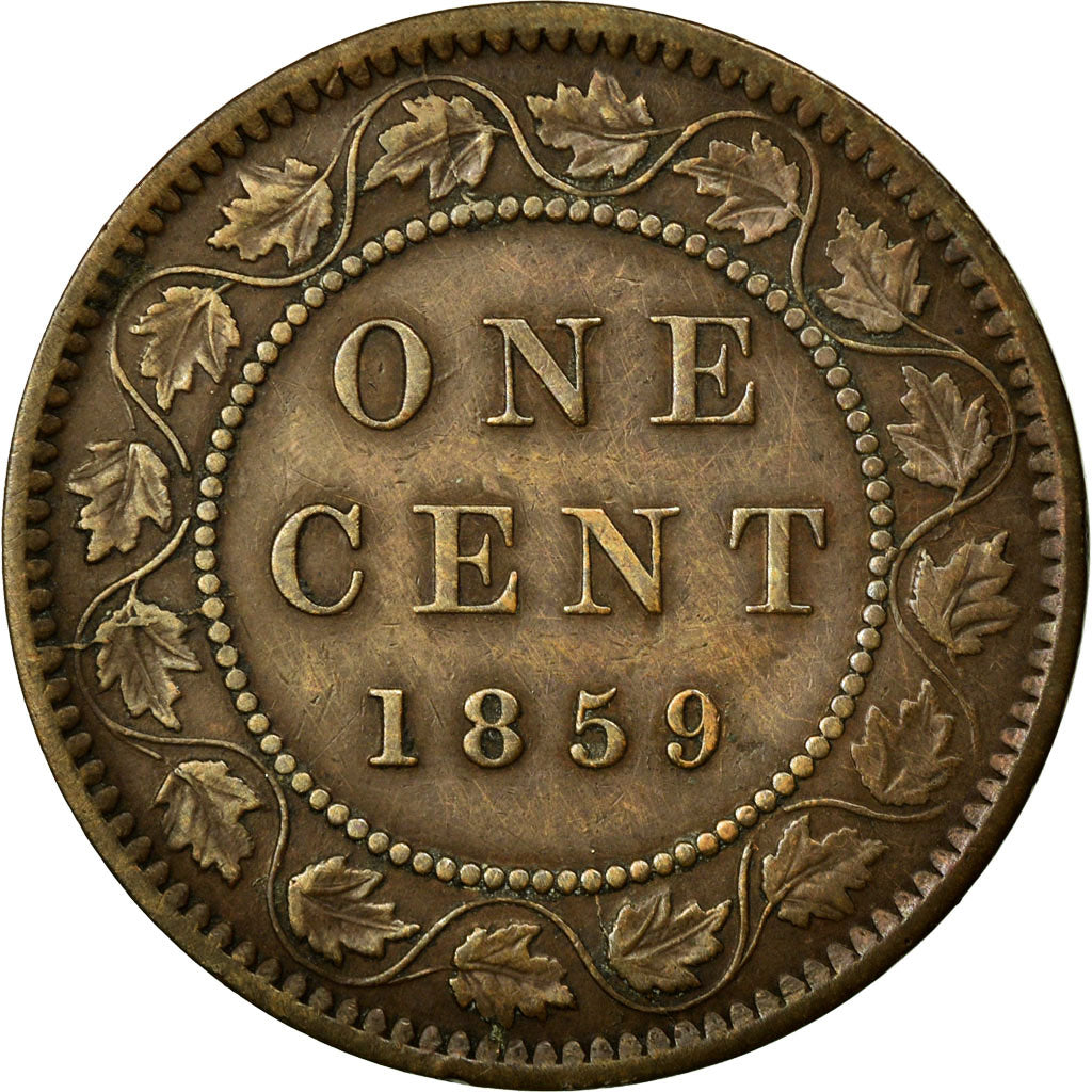 Coin, Canada, Victoria, Cent, 1859, Royal Canadian Mint, Ottawa, EF(40-45)