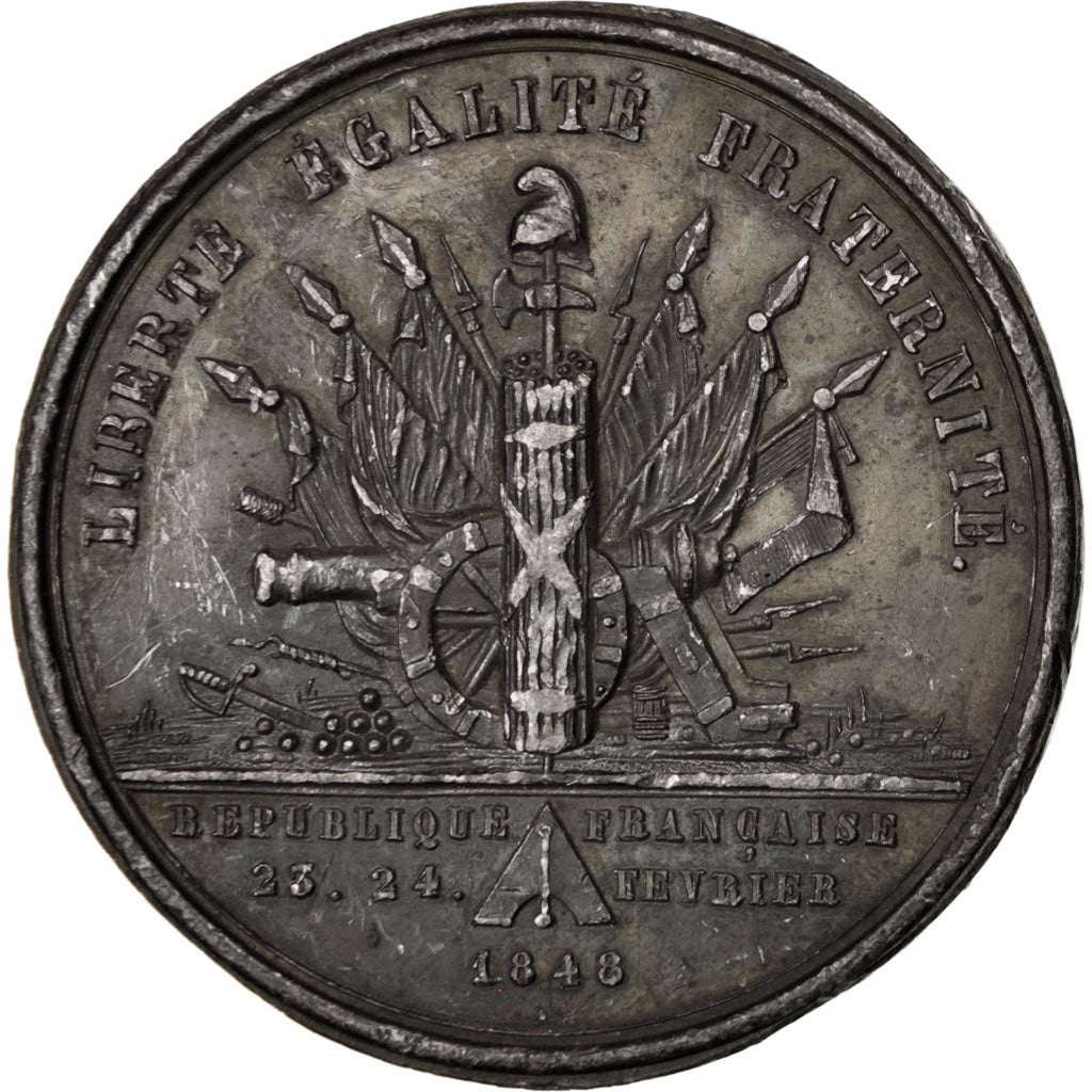 France, Medal, French Second Republic, Politics, Society, War, TTB+, Tin