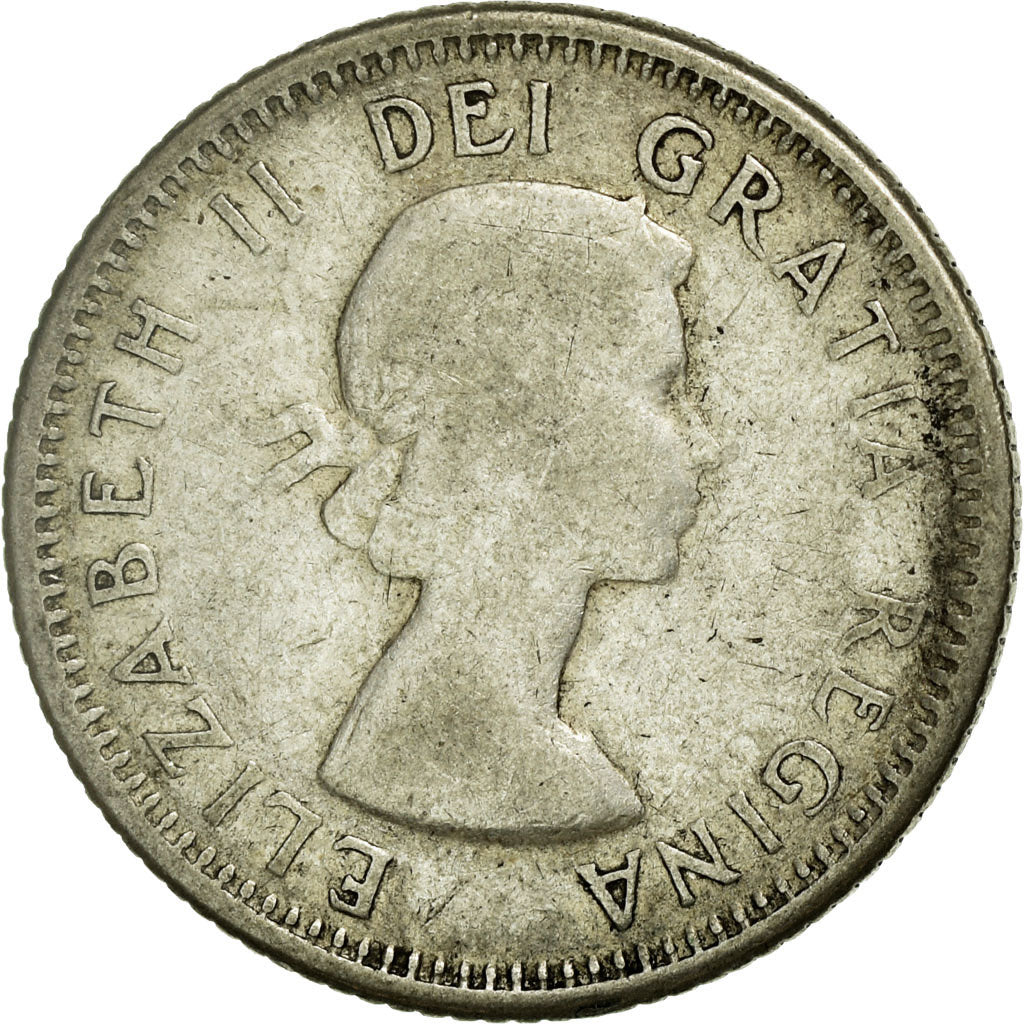 Moneta, Canada, Elizabeth II, 10 Cents, 1959, Royal Canadian Mint, Ottawa