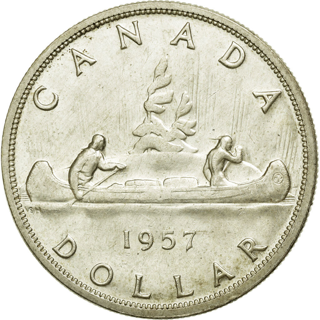 Coin, Canada, Elizabeth II, Dollar, 1957, Royal Canadian Mint, Ottawa