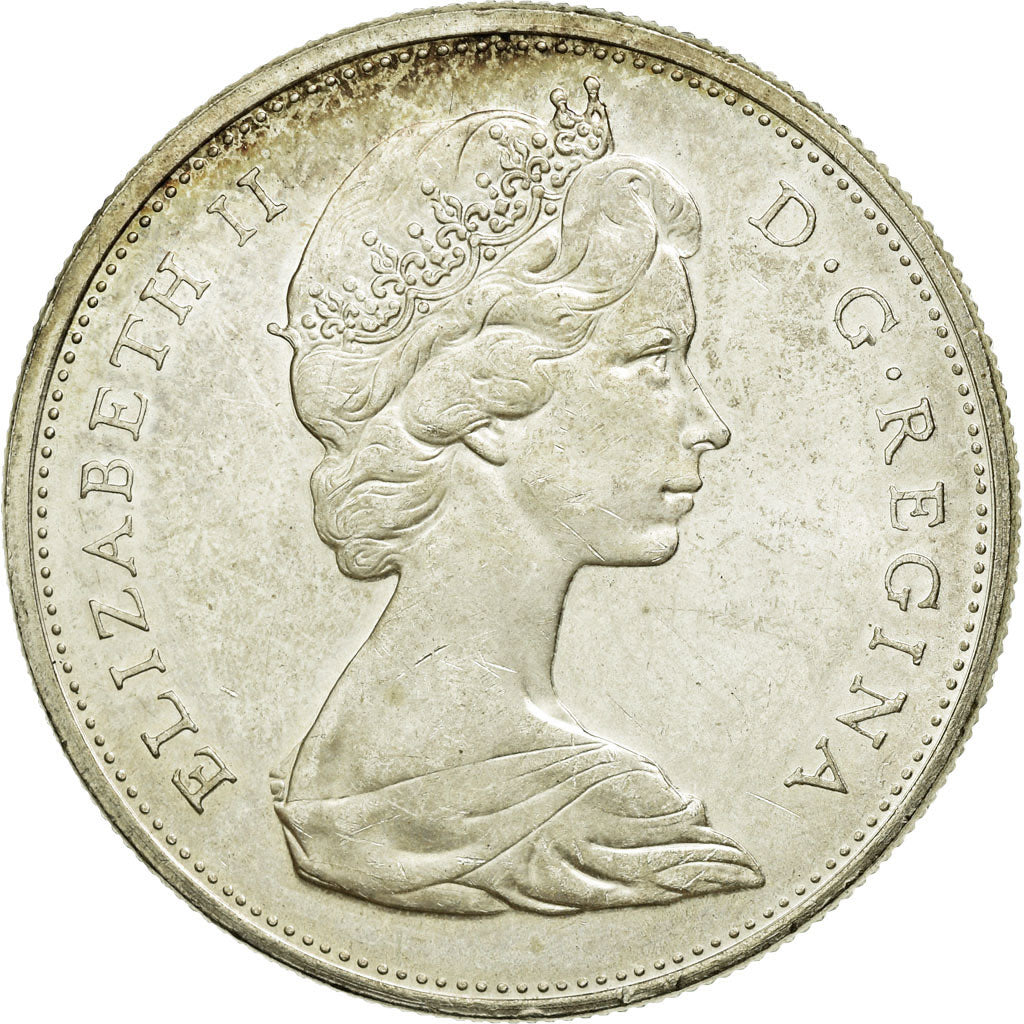 Coin, Canada, Elizabeth II, Dollar, 1965, Royal Canadian Mint, Ottawa