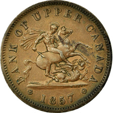 Coin, Canada, UPPER CANADA, Penny, 1857, Royal Canadian Mint, EF(40-45), Copper
