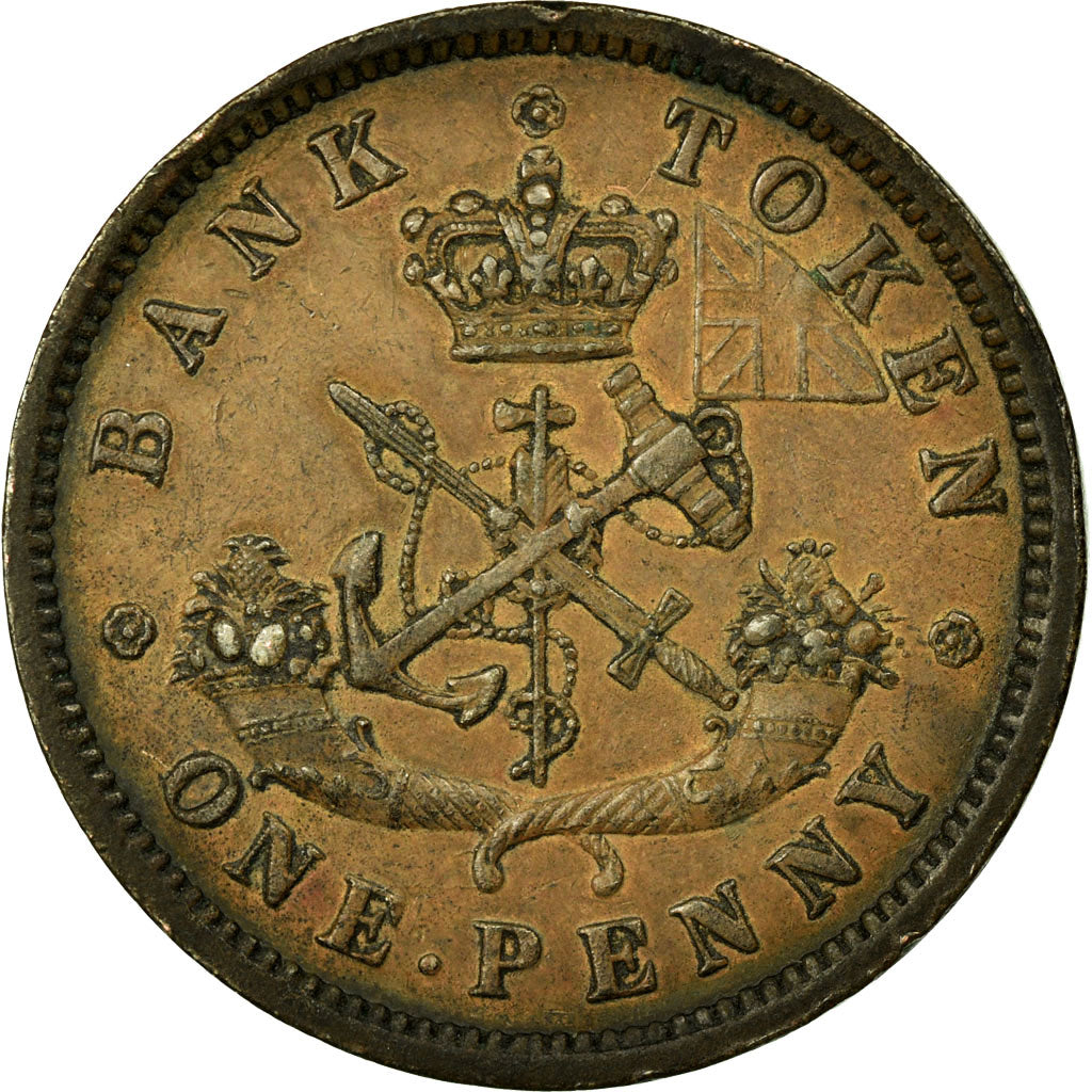 Coin, Canada, UPPER CANADA, Penny, 1857, Royal Canadian Mint, EF(40-45), Copper