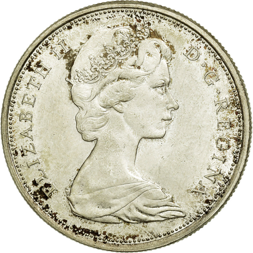 Coin, Canada, Elizabeth II, 50 Cents, 1965, Royal Canadian Mint, Ottawa