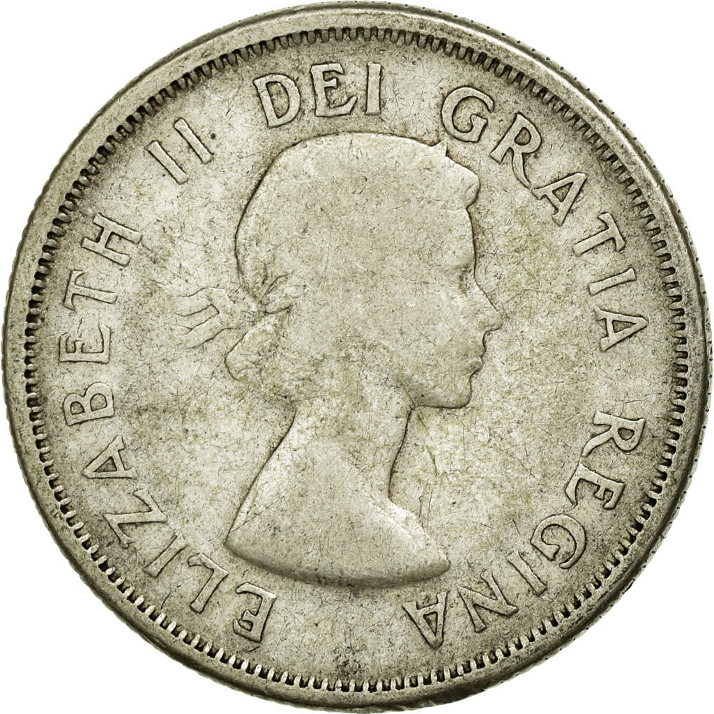 Coin, Canada, Elizabeth II, 25 Cents, 1956, Royal Canadian Mint, Ottawa