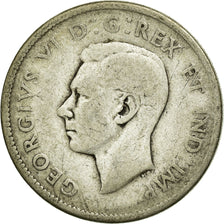 Monnaie, Canada, George VI, 25 Cents, 1945, Royal Canadian Mint, Ottawa, B