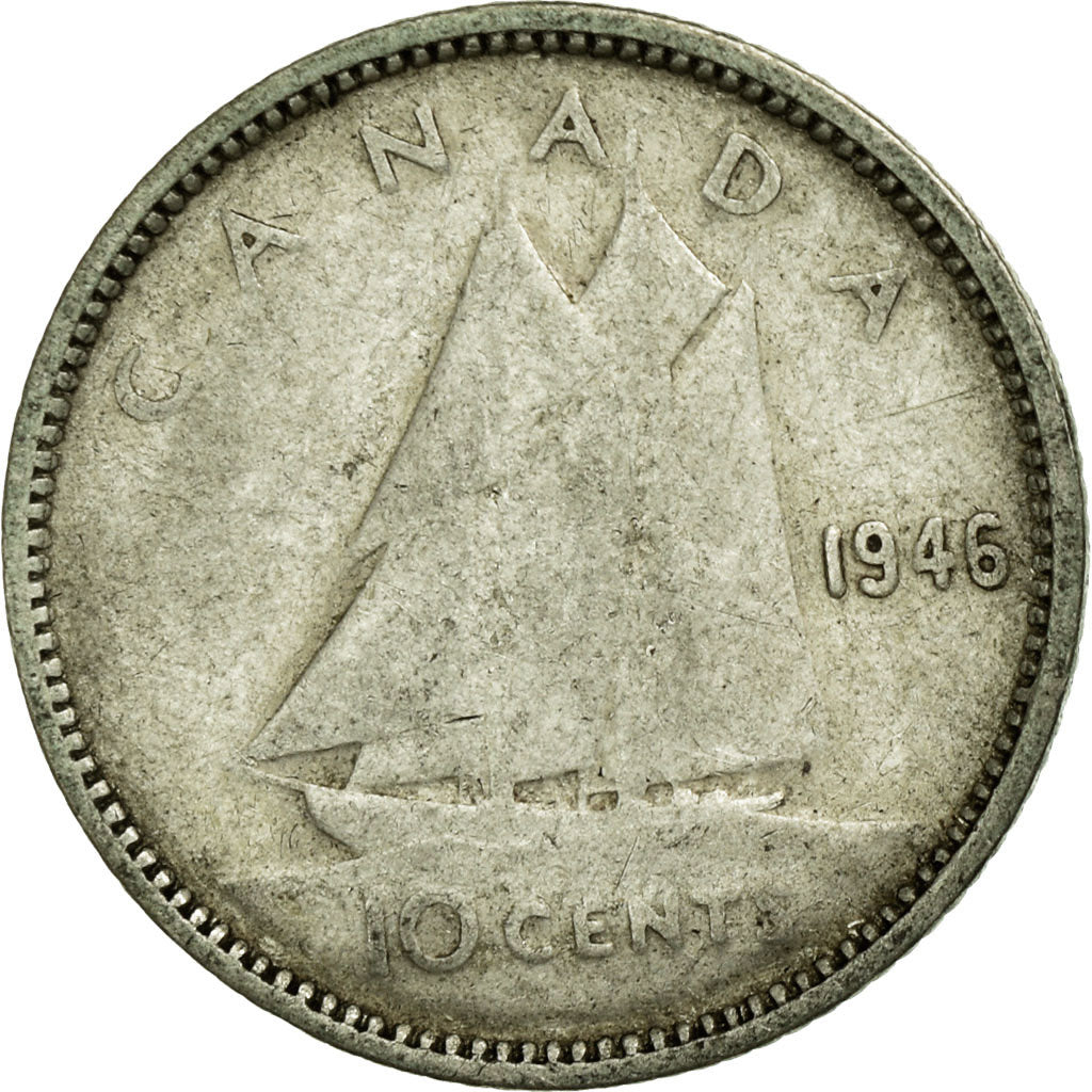 Coin, Canada, George VI, 10 Cents, 1946, Royal Canadian Mint, Ottawa, VF(20-25)