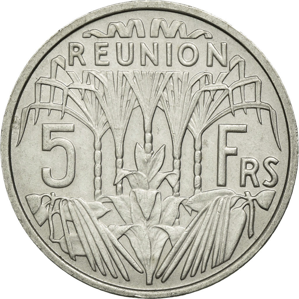 Coin, Réunion, 5 Francs, 1969, AU(55-58), Aluminum, KM:9